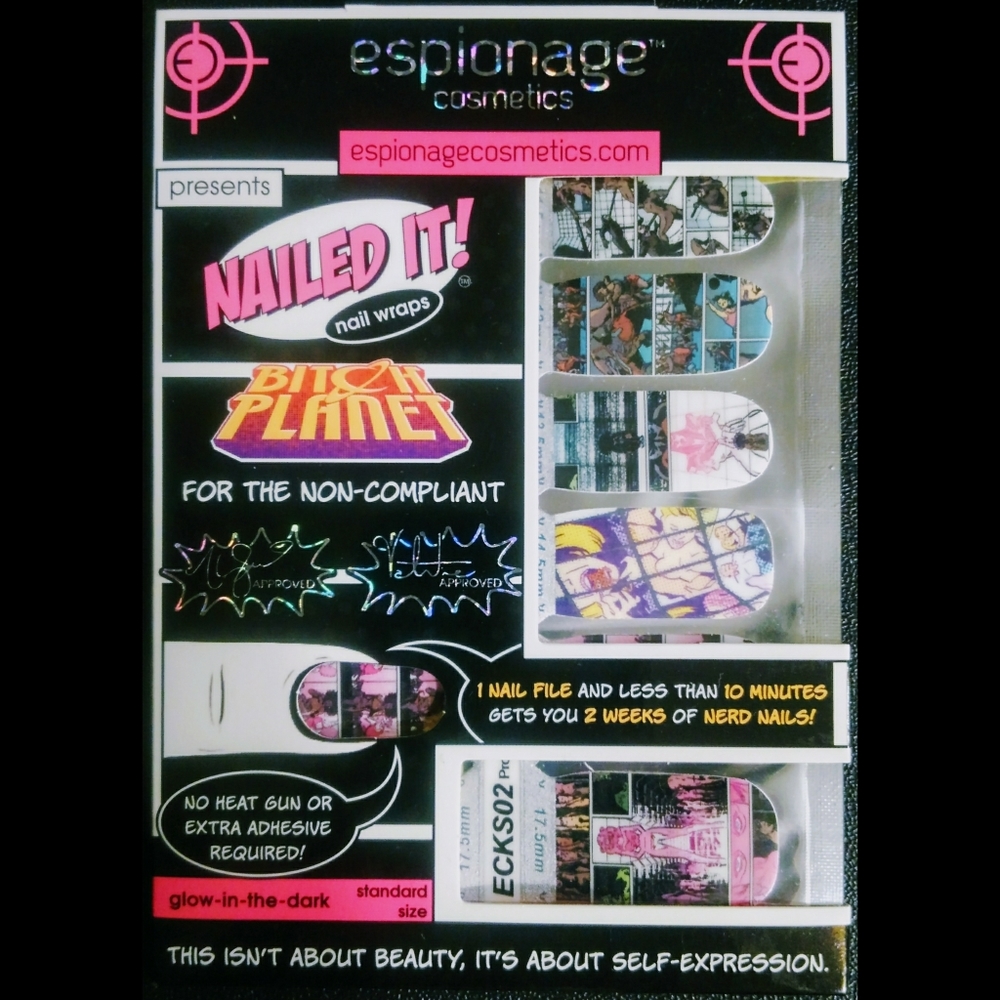Bitch Planet comic panels nail wraps NWOT